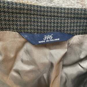 Brooks Brothers 346 Men's Brown Houndstooth Worsted Wool Sport Coat Blazer
